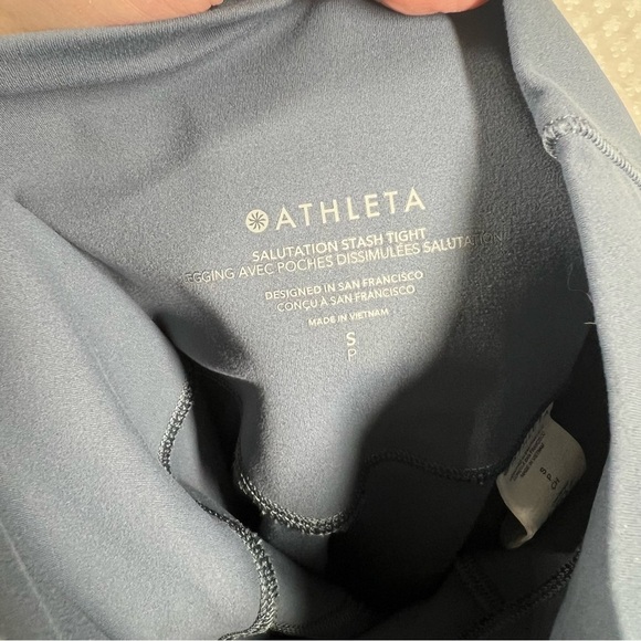 Athleta Blue Salutation Stash Pocket Leggings - Picture 5 of 7